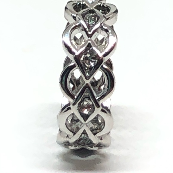 .925 Open Weave with CZs Ring - Picture 4 of 7